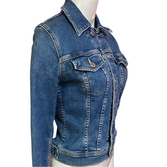 AG Adriano Goldschmied Robyn Blue Denim Jacket Size S - Picture 2 of 7